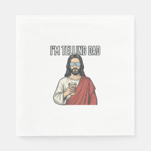 Funny Christian Dad Quote Vintage Napkin