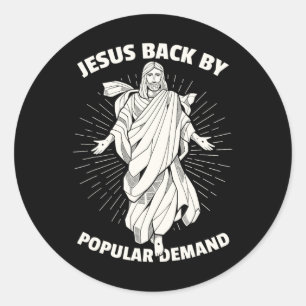 Funny Christian Easter Shirt Jesus Ck By Popular D Classic Round Sticker