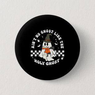 Funny Christian Ghost With Bible Retro Catholic Cu 2 Inch Round Button