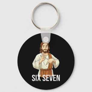 Funny Christian Jesus Six Seven 67 Faith Humor Chr Keychain