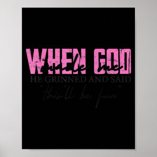 Funny Christian Quote Faith Humor Saying Poster