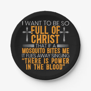 Funny Christian Religious Servant Of God Faithful Paper Plate