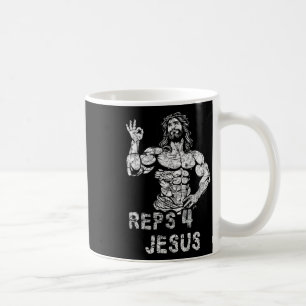 Funny Christian Reps 4 Jesus Funny Workout Bodybui Coffee Mug