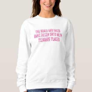 Funny Christian Shopping Quote. Magenta Sweatshirt