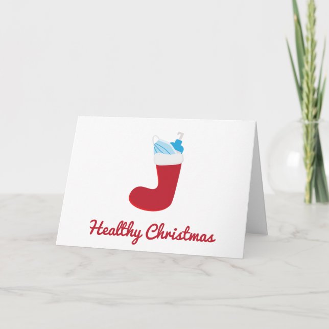 Funny Christmas 2020 Red stocking Card (Front)