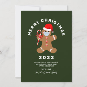 Funny Christmas 2022 Gingerbread Man Non Photo Holiday Card