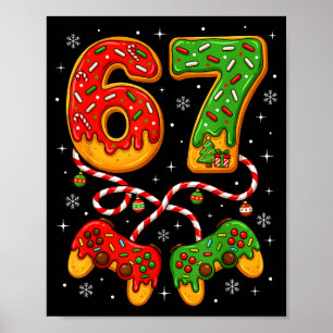 Funny Christmas 67 Gamer Xmas Holiday Boys Kids  Poster