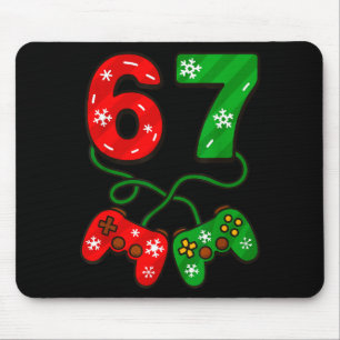 Funny Christmas 67 Meme Six Seven Video Games Game Mouse Pad