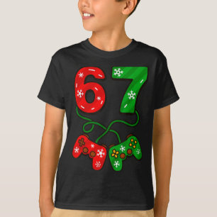 Funny Christmas 67 Meme Six Seven Video Games Game T-Shirt