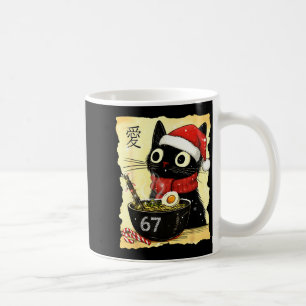 Funny Christmas 67 Six Seven Cat Ramen Japanese Ka Coffee Mug