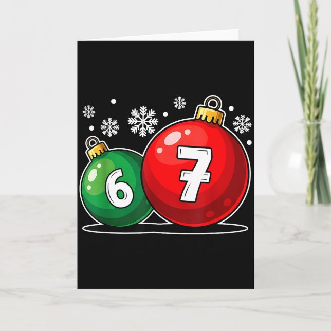 Funny Christmas 67 Six Seven Meme Gen Alpha Slang  Card (Front)