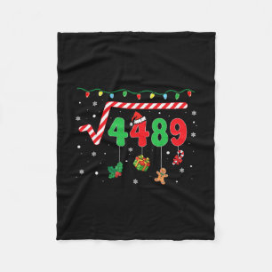 Funny Christmas 6 7 Math Teacher 67 Meme Square Ro Fleece Blanket