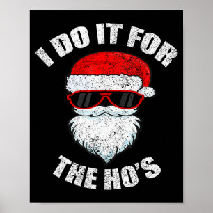 Funny Christmas Adult Naughty Dirty Pajama, Ho Pj, Poster