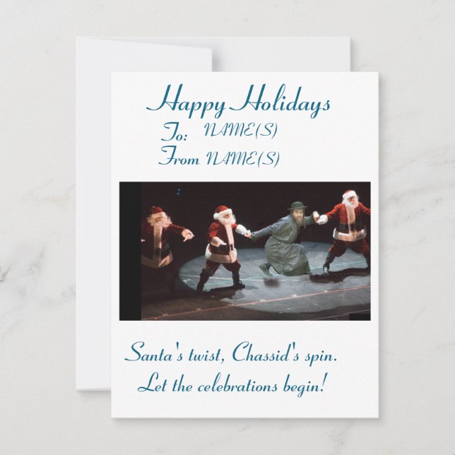 Funny Christmas and Hanukkah Greetings card  (Front)