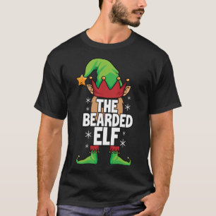 Funny Christmas apparel for men The bearded elf T-Shirt