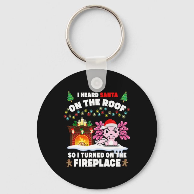 Funny Christmas Axolotl Annoying  Keychain (Front)