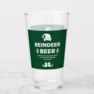 Funny Christmas Beer Labels Glass