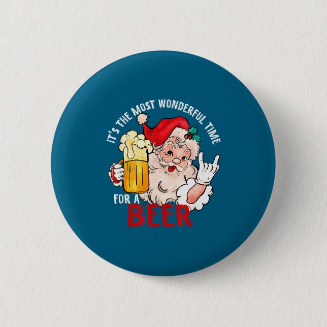 Funny Christmas Beer Meme Most Wonderful For Craft 2 Inch Round Button (Front)
