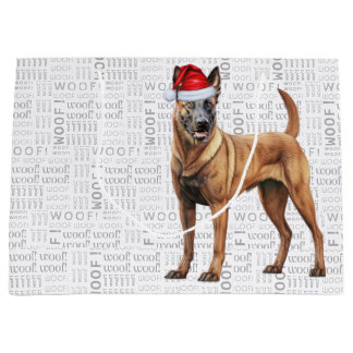 Funny Christmas Belgian Malinois Dog Lover Large Gift Bag