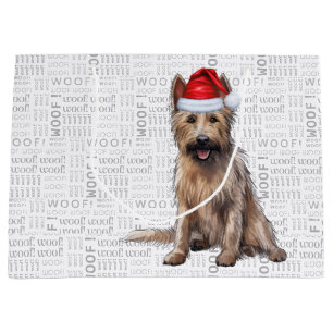 Funny Christmas Berger Picard Dog Lover Large Gift Bag