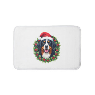 Funny Christmas Bernese Mountain Dog Tank Top Bath Mat