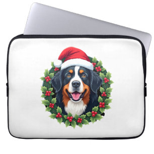 Funny Christmas Bernese Mountain Dog Tank Top Laptop Sleeve