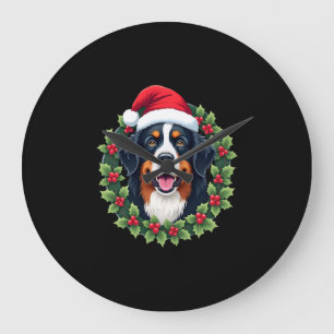 Funny Christmas Bernese Mountain Dog Tank Top Large Clock