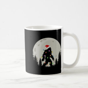 Funny Christmas Bigfoot Santa Hat Moon Sasquatch K Coffee Mug