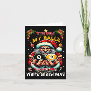 Funny Christmas Billiards Santa Jingle My  Card