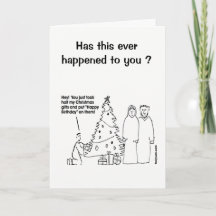 Funny Christmas Birthday Card