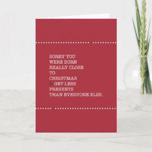 Funny Christmas Birthday Holiday Card