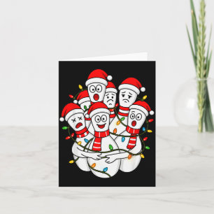 Funny Christmas Bowling Santa Bowling Ns Team Men Card
