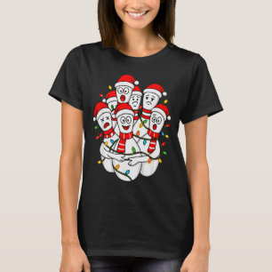 Funny Christmas Bowling Santa Bowling Ns Team Men T-Shirt
