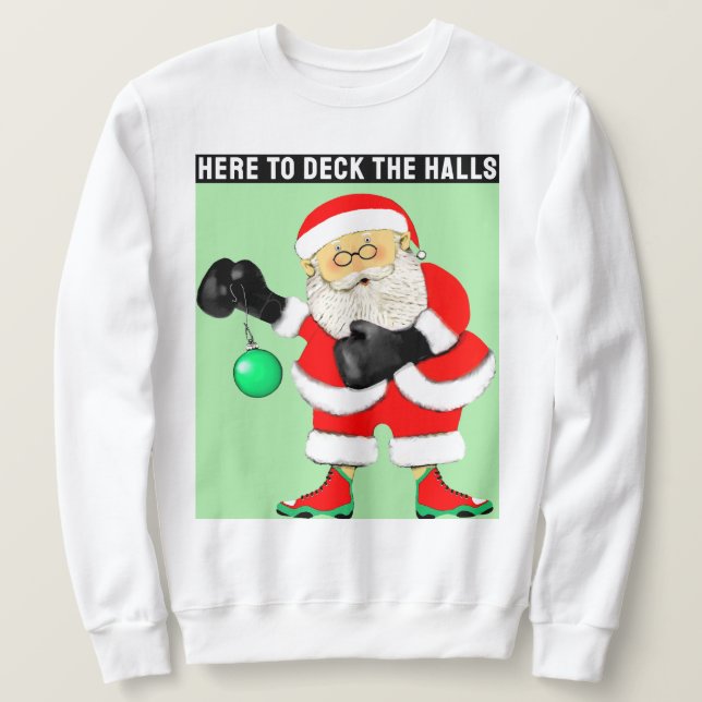 Funny Christmas Boxing Sweatshirt (Design Front)