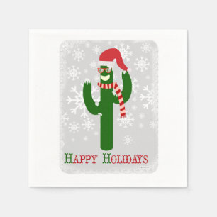 Funny Christmas Cactus Napkin