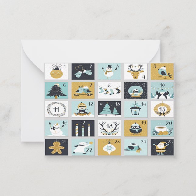 Funny Christmas Calendar Card (Front)