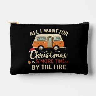 Funny Christmas Camping S'more Time By The Fire Accessory Pouch