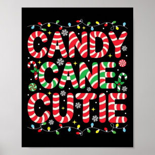 Funny Christmas Candy Cane Lover Crew Xmas Candy C Poster