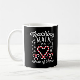 Funny Christmas Candy Cane Work of Heart Math Teac Coffee Mug