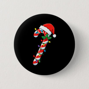 Funny Christmas Candy Canes Santa Xmas Kids Men Wo 2 Inch Round Button