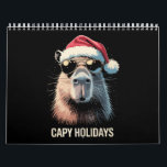 Funny Christmas Capy Holidays Xmas Capybara Calendar<br><div class="desc">Funny Christmas Capy Holidays Xmas Capybara</div>