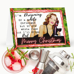 Funny Christmas Card Best Friend "White Christmas"