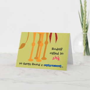 Funny Christmas Card - Camel in Reindeer Suit