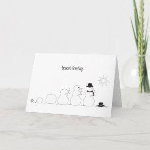 Funny Christmas Card Evolution of the Snowman