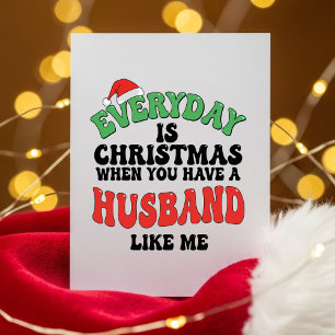 Funny Christmas Card for Husband