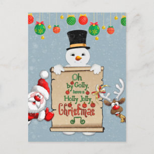 Funny Christmas card greeting Christmas postcard