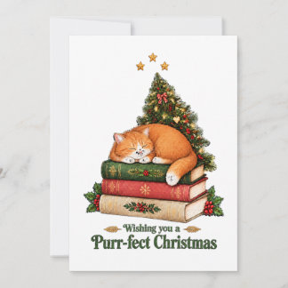 Funny Christmas Card - Purr-fect Christmas - Cute 
