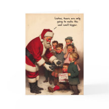 Funny Christmas Card - Santa's Claus' Coal