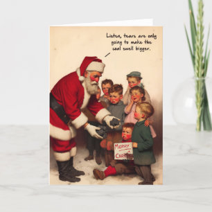 Funny Christmas Card - Santa's Claus' Coal