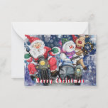 Funny Christmas Card with Happy Christmas Friends<br><div class="desc">Merry Christmas Cards with Happy Friends - Funny Cartoon Painting Funny Collection - Choose / Add Your Unique Text / Name / Colour - Make Your Special Gift - Resize and move or remove / add elements - image / text with customization tool. Painting and Design by MIGNED. Please see...</div>